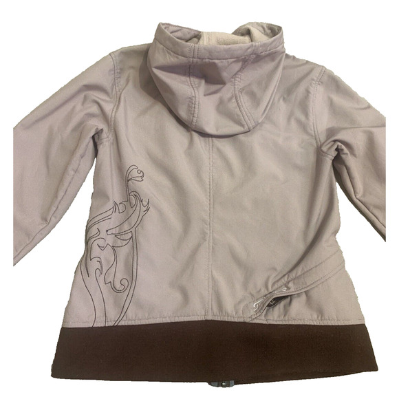 Spyder Jacket Womens 8 Red Houndstooth Fleece Lined Lightweight Nylon Coat - Picture 5 of 16